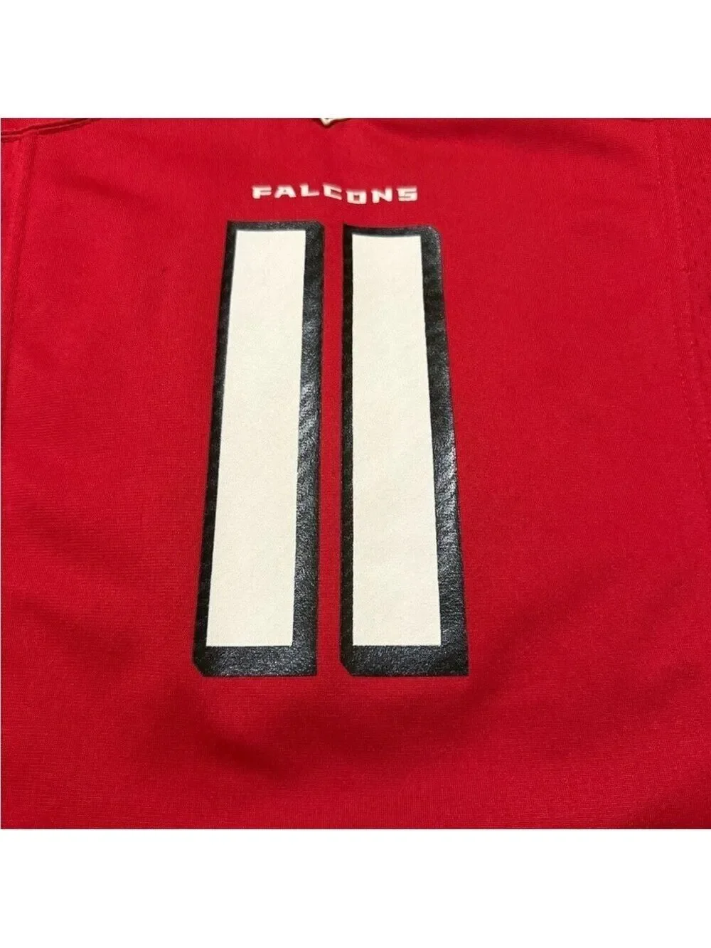 NFL Red and Black Falcons Jersey with Number 11